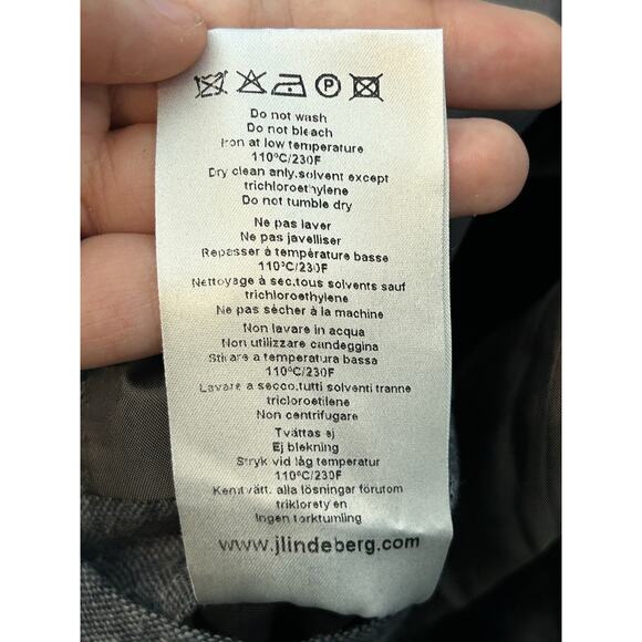 J Lindberg Blazer Size 42 Gray Wool Blend Hopper Soft Tweed Slim Fit Preppy - Picture 9 of 9